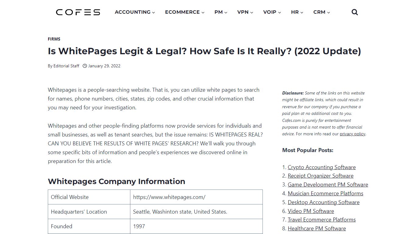 Is WhitePages Legit & Legal? How Safe Is It Really? (2022 Update)