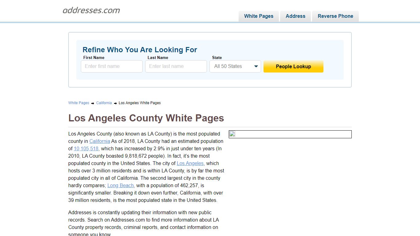 White Pages | Addresses